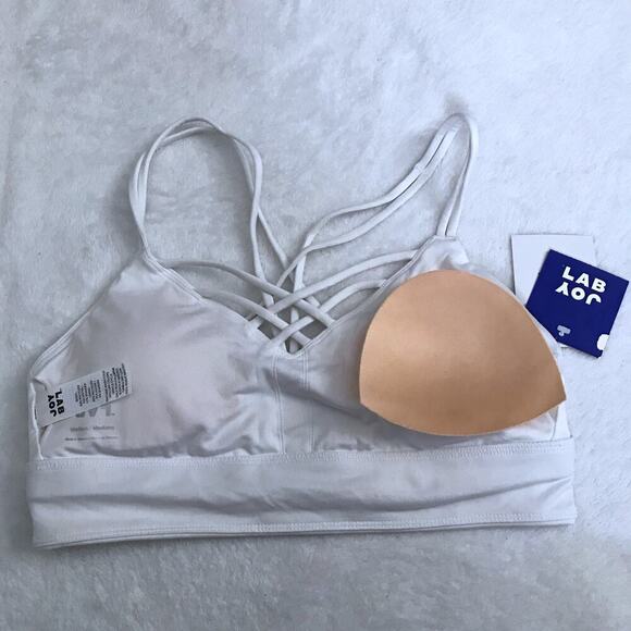 Joy Lab NWT White Sports Bra Women M - Picture 9 of 11